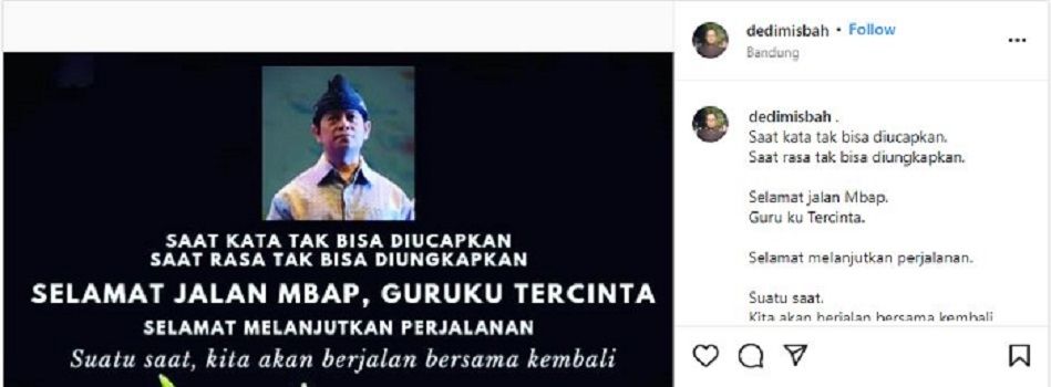 Kang Dicky Zainal Arifin, pendiri Lembaga Hikmatul Iman Indonesia dan Lentera meninggal dunia pada Kamis, 17 Februari 2022 sore.*