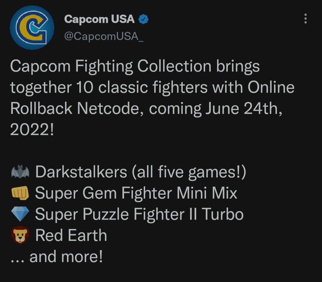 Postingan Capcom. 