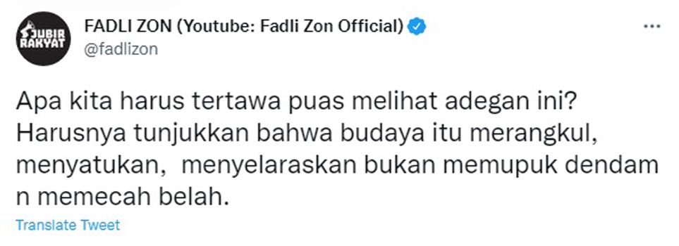 Fadli Zon Kecam Video Pertunjukan Wayang yang Diduga Sindir Ustadz Khalid Basalamah