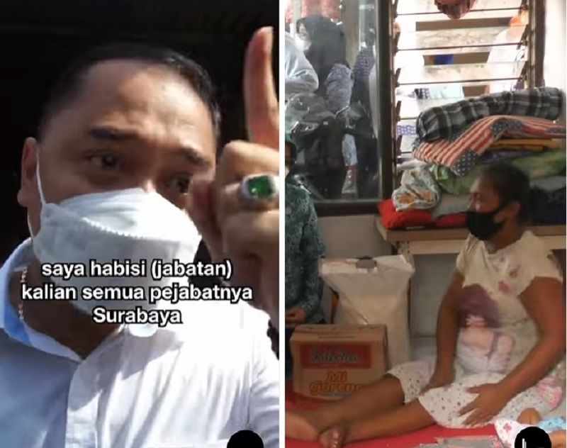 Tangkapan layar video Wali Kota Surabaya Eri Cahyadi yang marah terhadap Pejabat Pemkot: Saya Habisi Kalian Semua