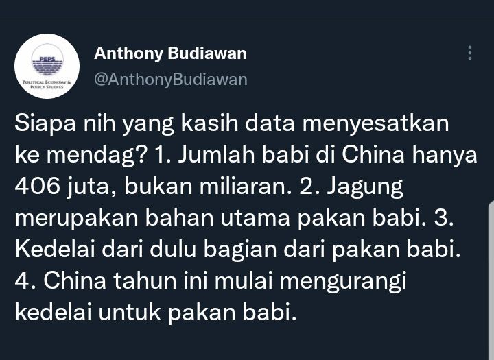 Cuitan Anthony Budiawan.