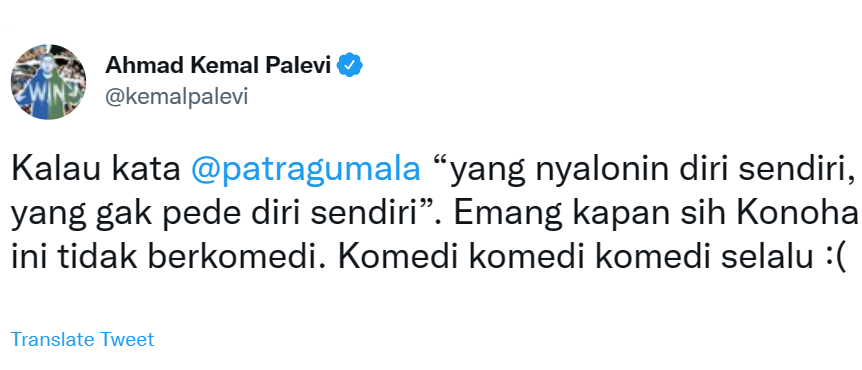Cuitan Kemal Palevi menanggapi mundurnya Giring dari bursa politik 2024.