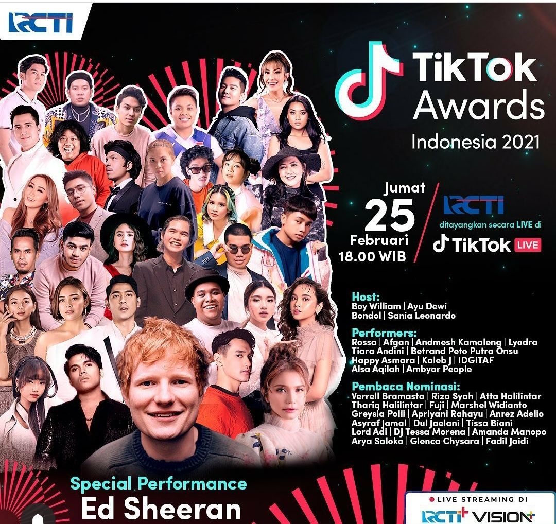 Jadwal Acara TV RCTI Jumat 25 Februari 2022, Saksikan Tik Tok Awards