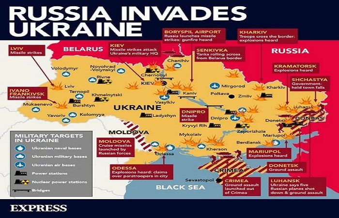 Peta ukraina dan rusia