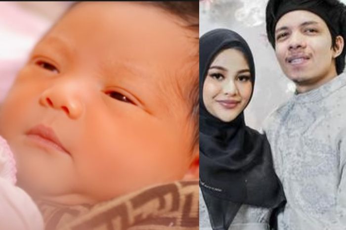 Aurel Hermansyah dan Atta Halilintar memamerkan wajah Baby A untuk pertama kali.