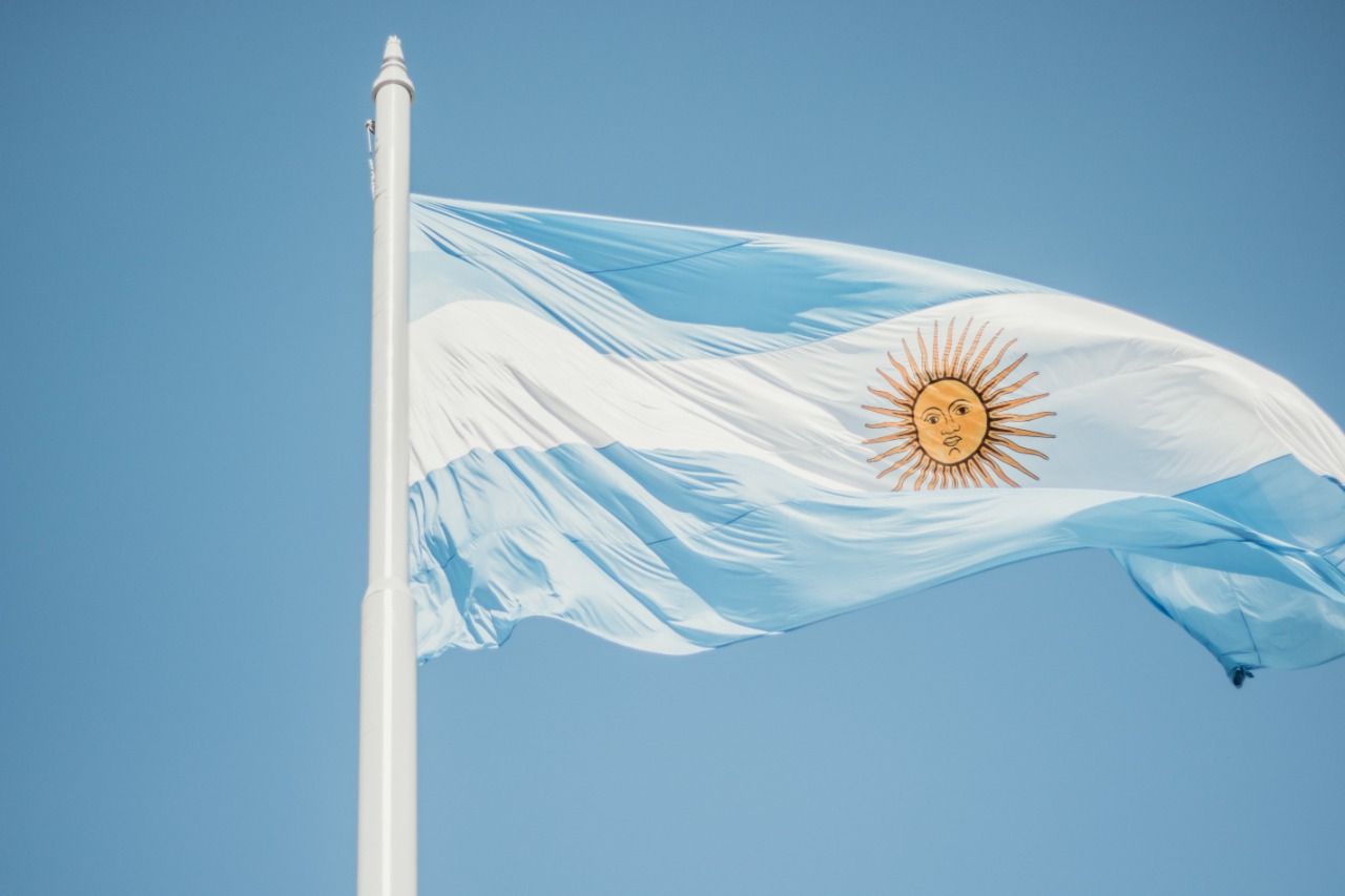 Bendera negara Argentina.