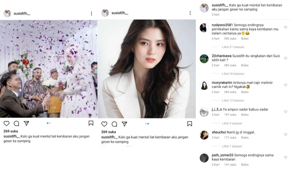  Istri Steno Ricardo, Susi Latifah dicibir netizen lantaran mengaku sebagai kembaran Han So Hee.