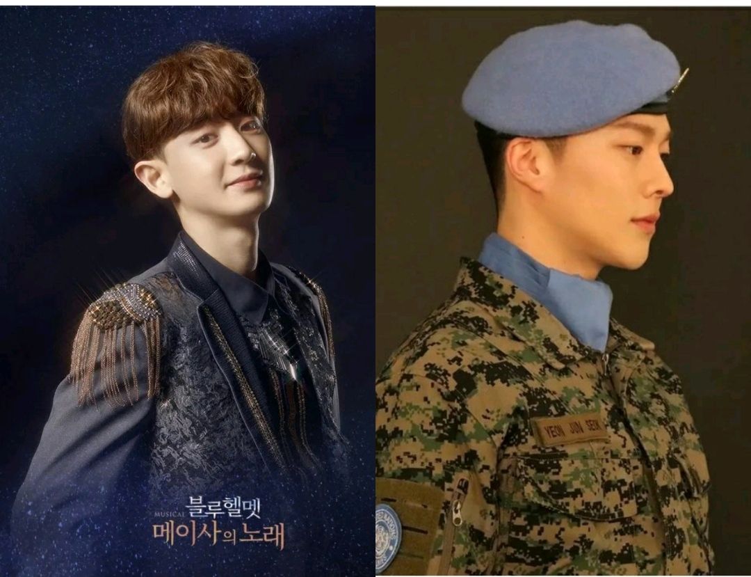 Gantengnya Jang Ki Yong dan Chanyeol EXO di Foto-foto Balik Layar Musikal Militer Blue Helmet: A Song Of Meissa