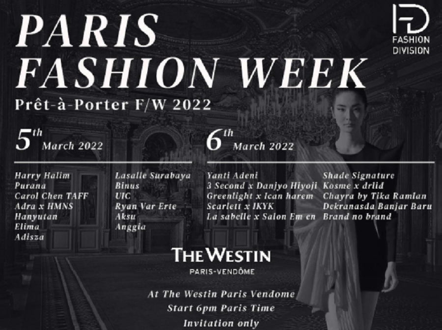 jadwal paris fashion week 2022