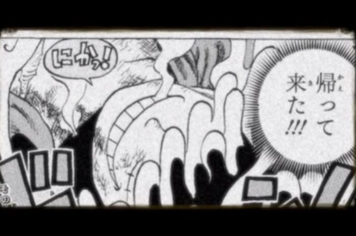 Tubuh Luffy yang diperlihatkan meleleh pada One Piece 1043 akibat Awakening sambil menyebut Nika.