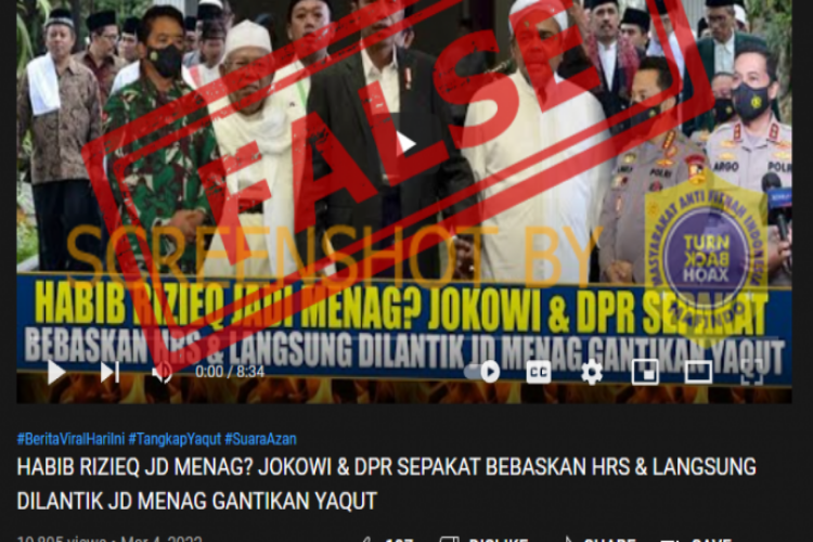 Cek Fakta: Jokowi Bebaskan Habib Rizieq Shihab.