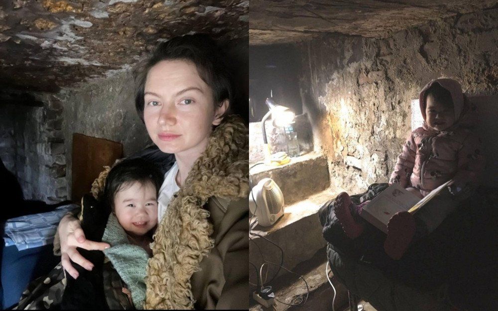 Potret Sophia bayi asal Korea dan sang ibu yang terjebak di bawah tanah ketika perang Rusia Ukriana terjadi.