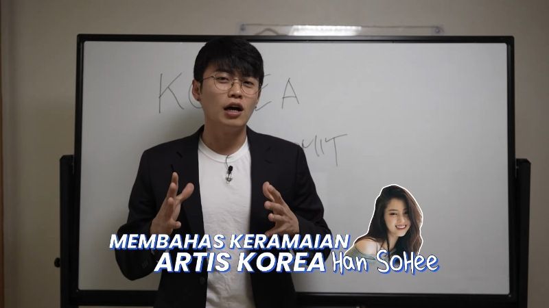 Hansol Jang saat membahas tentang keramaian artis Korea Han So Hee.