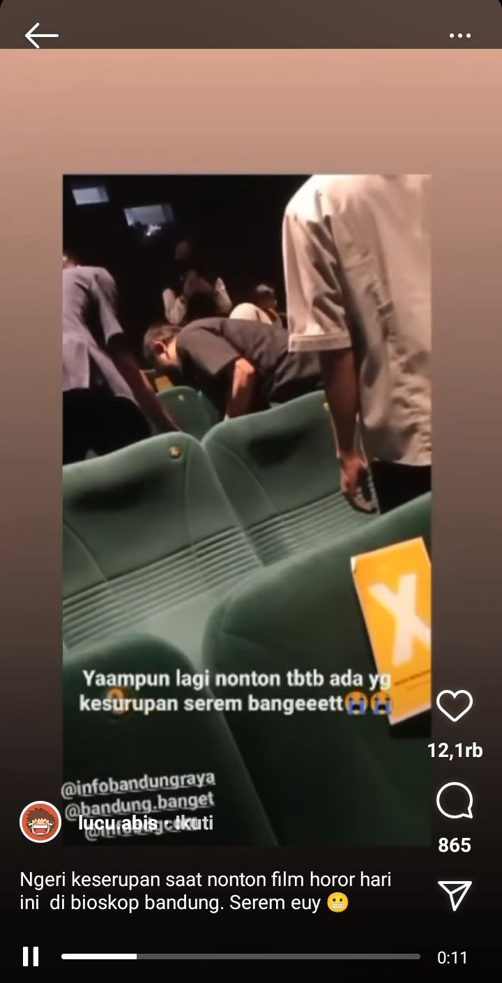 Bikin Merinding, Penonton Film IBLIS DALAM KANDUNGAN Kesurupan di Dalam Bioskop Bandung Saat Asyik Nonton
