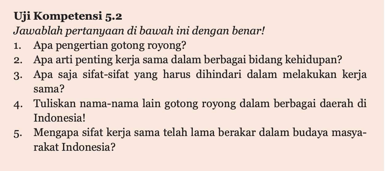 Kunci Jawaban PKN Kelas 7 Halaman 135 Uji Kompetensi 5.2 Pengertian Gotong Royong - Ringtimes Bali - Halaman 3