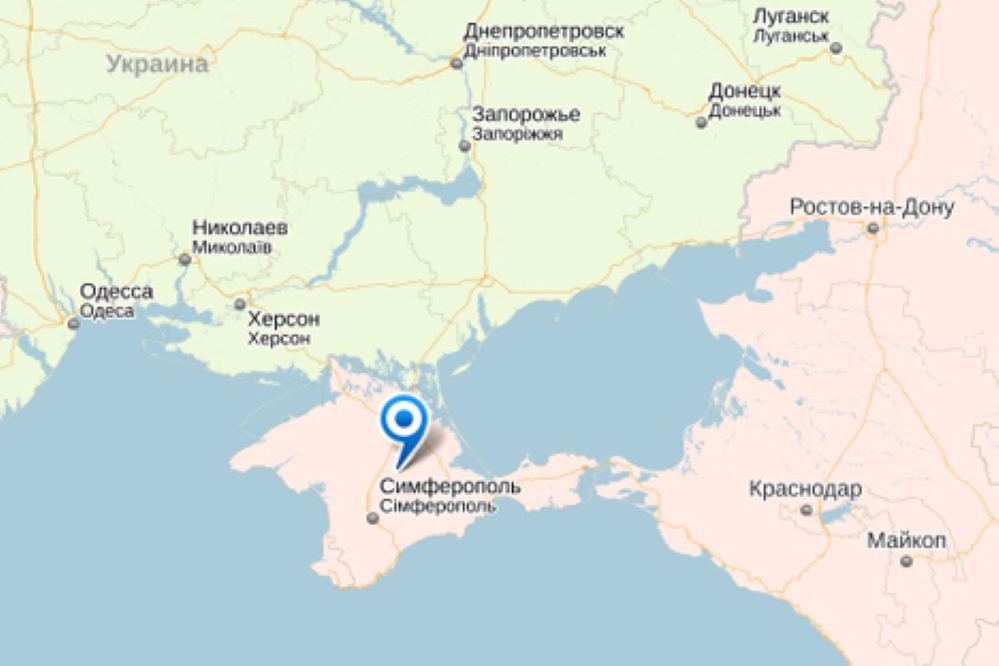 Карта крыма и запорожья