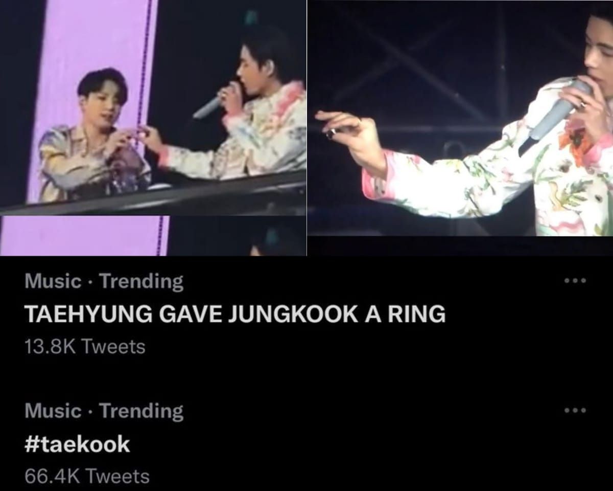 V BTS memberikan cincin Jungkook yang terjatuh