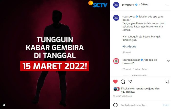 SCTV Akan Berikan Kejutan pada 15 Maret 2022