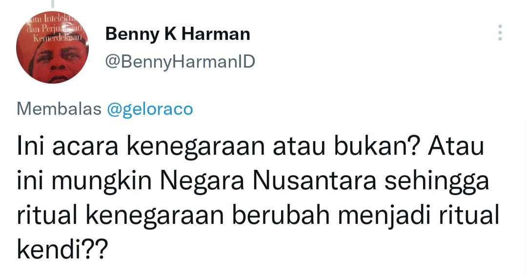 Cuitan Benny K Harman.