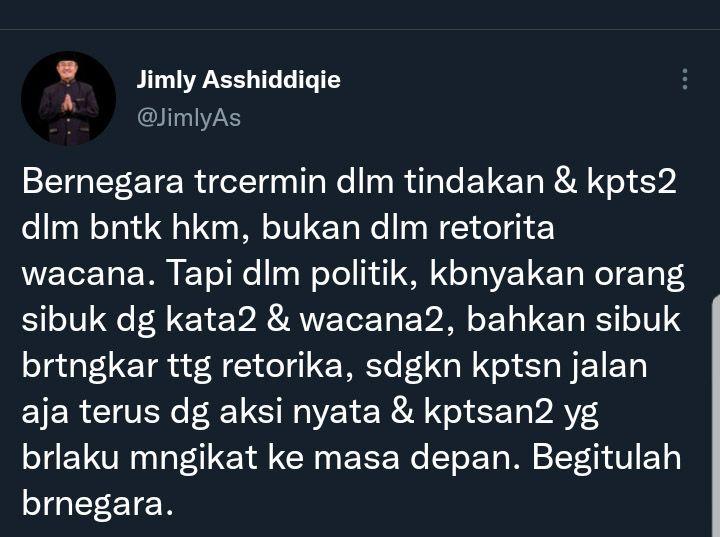 Cuitan Jimly Asshiddiqie soal Jokowi kemah di titik nol IKN.