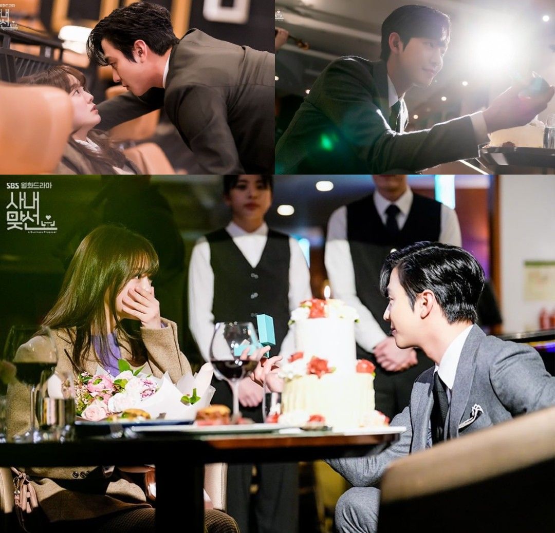 Still cuts episode 6 A Business Proposal ketika Ahn Hyo Seop siapkan kejutan untuk Kim Sejeong