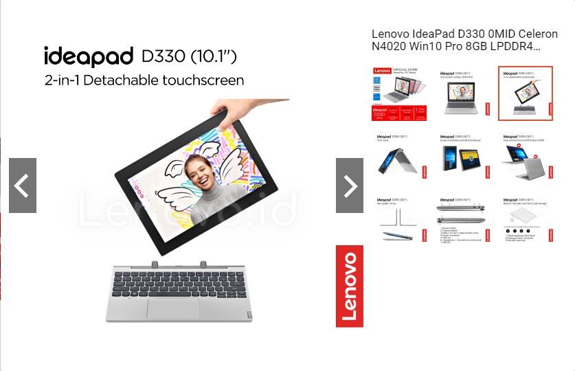 Lenovo IdeaPad D330 OMID Celeron N4020