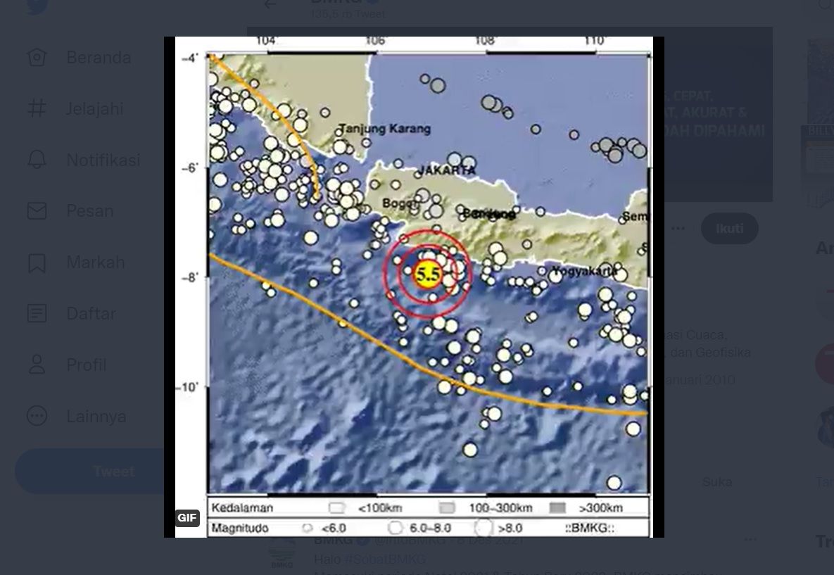 Info Bmkg Gempa Bumi Terkini Guncang Sudirman Jakarta Barusan Bogor Dan Bandung Terbaru Apa