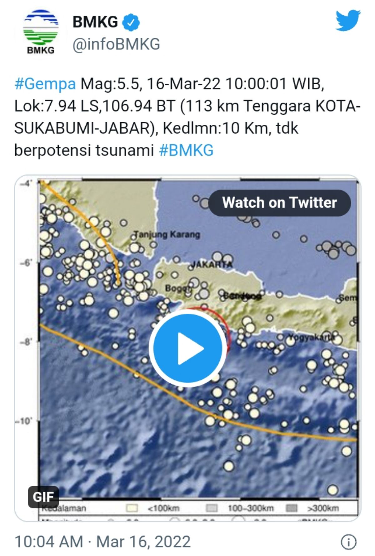 BREAKING NEWS, Gempa 5,5 Guncang Sukabumi, Getaran Hinga Terasa ke Jakarta