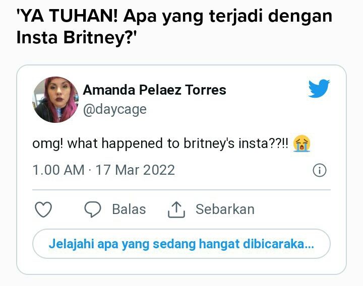 Dibalik Hilangnya Akun Instagram Britney Spears