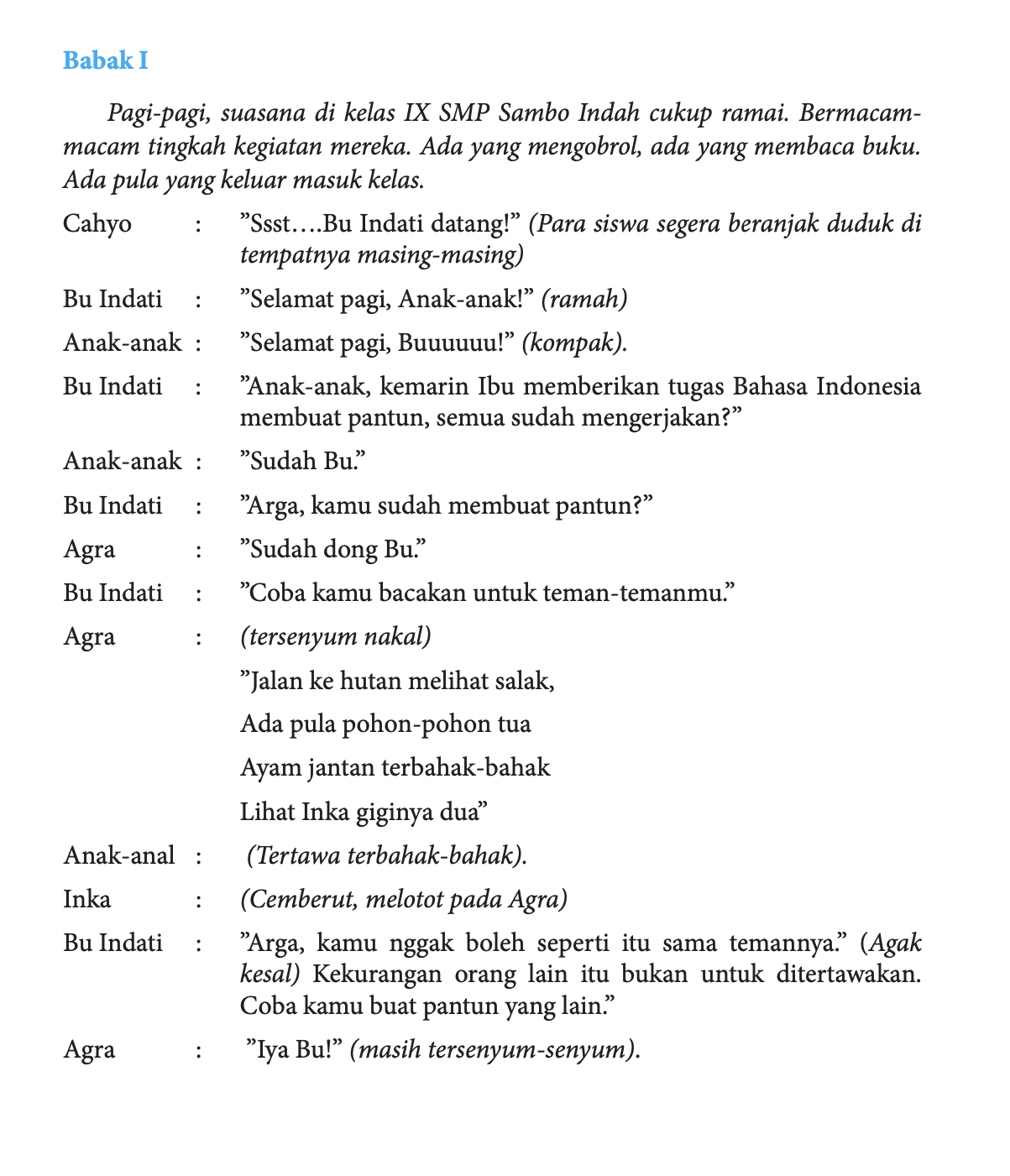 Kunci Jawaban Bahasa Indonesia Kelas 8 Halaman 214 Kegiatan 8.5 Struktur Alur Drama