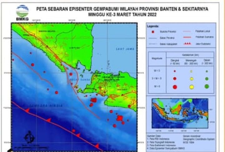 55 Gempa Bumi Guncang Banten Dan Sekitarnya Dalam Sepekan Bmkg