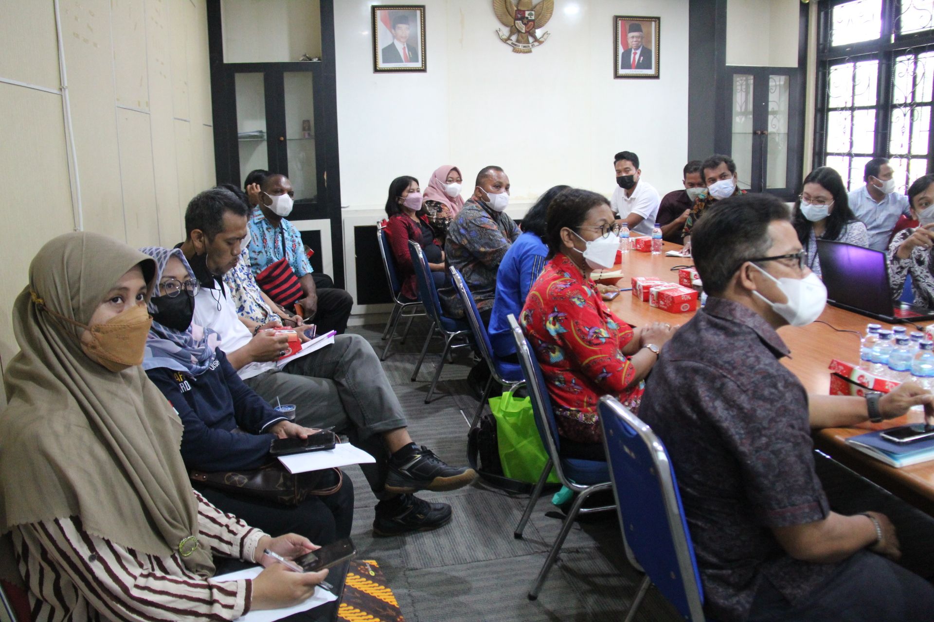 Suasana sosialisasi RTP di lingkungan Pemkab Keerom dengan sasaran adalah para Sekretaris OPD-OPD.