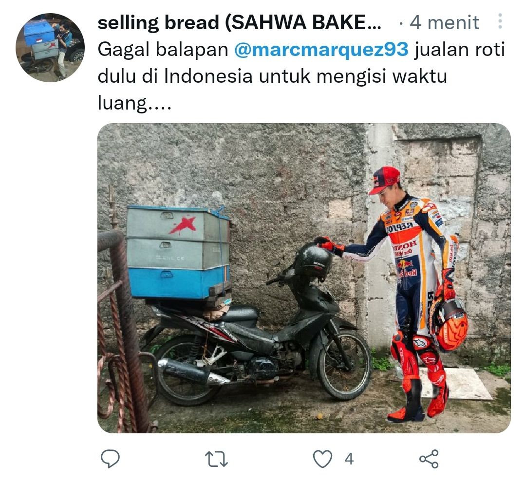 Meme Marquez jualan roti / Twitter / Tangkapan layar @bread_selling