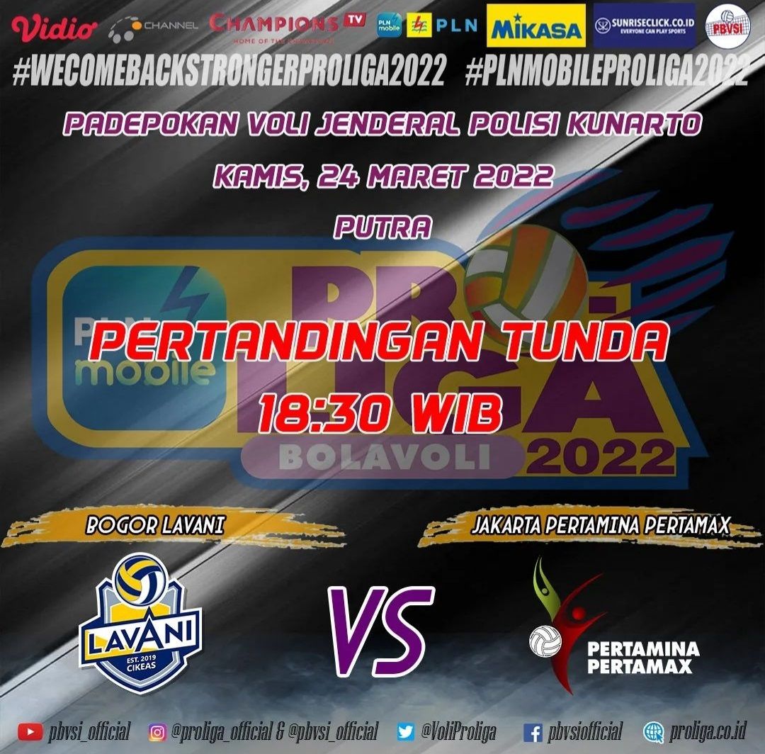 JADWAL TUNDA FINAL FOUR PROLIGA 2022 PUTRA: Bogor LaVani Vs Jakarta ...