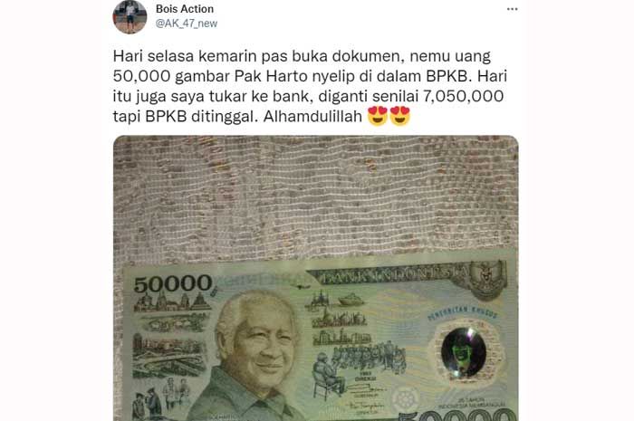 Cuitan seorang pria yang mengaku mendapat Rp7 juta setelah menukar uang kuno.