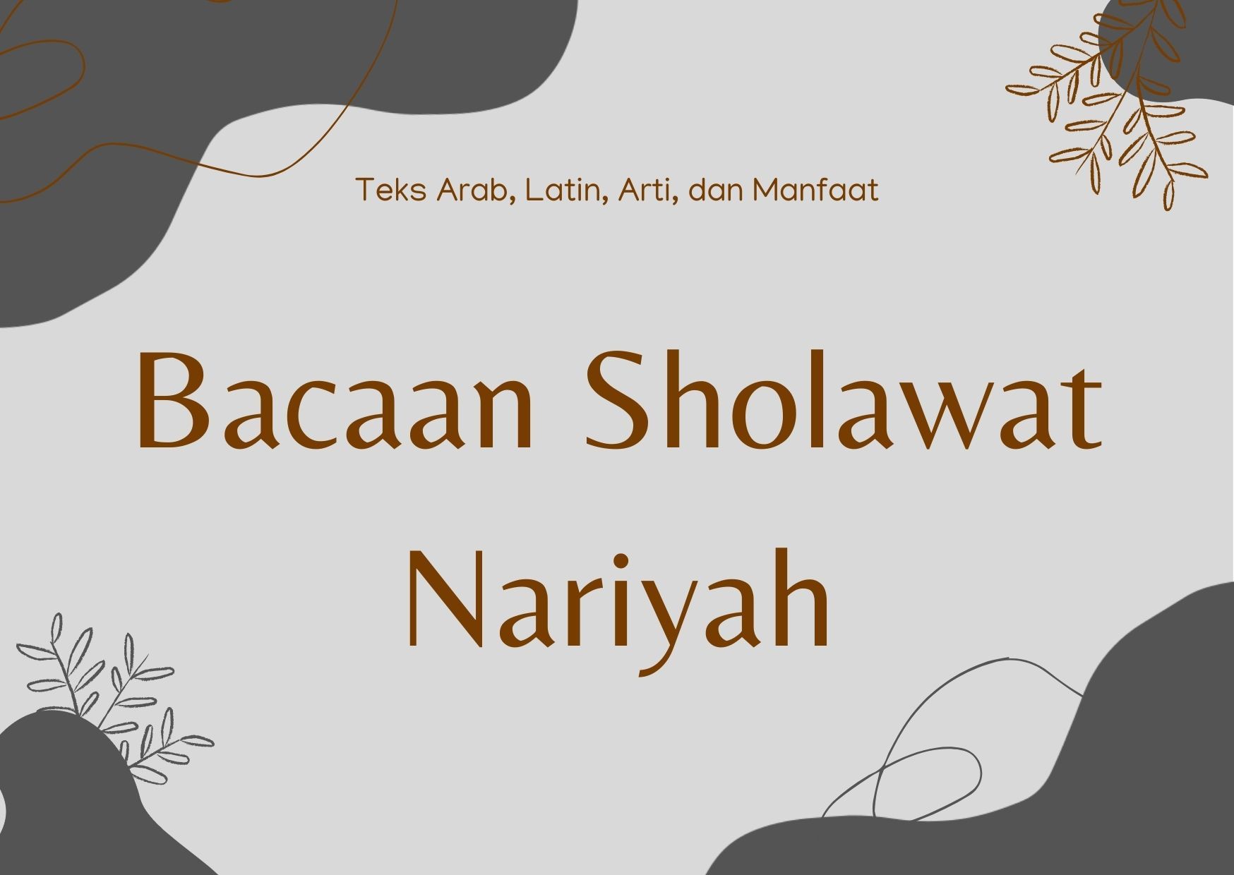 bacaan sholawat nariyah arab dan latin