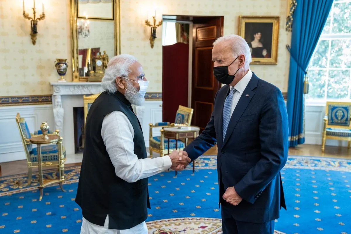 PM India Narendra Modi dan Presiden AS Joe Biden