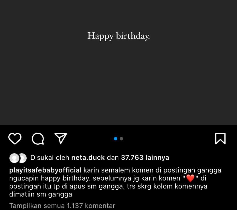 Awkarin Ucapkan Ulang Tahun Kepada Gangga 'Happy Birthday, Sayang' Usai Putus, Apa ini Pertanda Balikan Lagi?