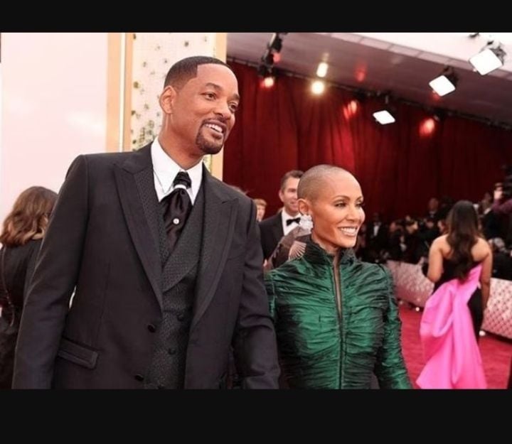 Will Smith bersama istrinya saat menghadiri Ajang Oscar 2022