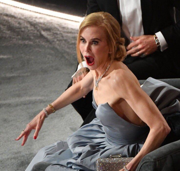 Ekspresi terkejut Nicole Kidman