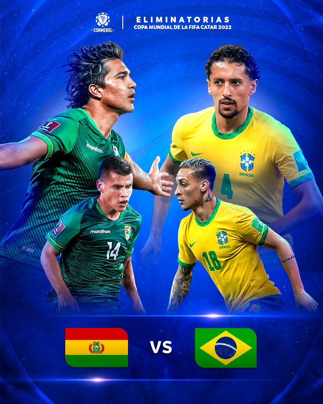 Kualifikasi Piala Dunia 2022 Zona CONMEBOL, Bolivia vs Brasil, Jadwal
