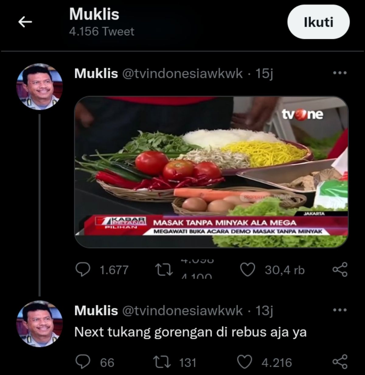 Cuitan Netizen warganet bernama Muklis