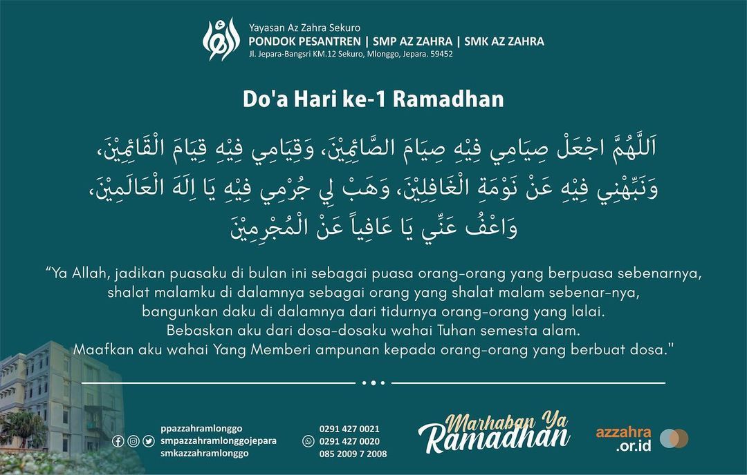 5 ke ramadhan doa hari Doa Ramadhan