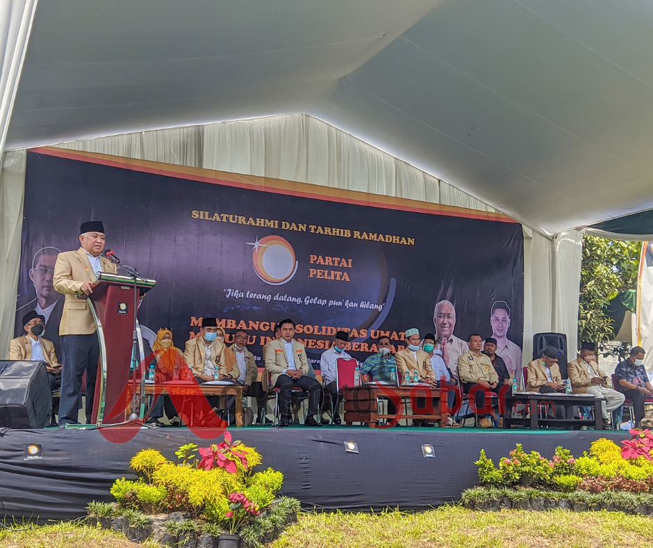 Ketua Majelis Permusyawaratan Partai (MPP) Partai Pelita, Din Syamsuddin melantik kepengurusan Dewan Pimpinan Wilayah (DPW) Jawa Barat di Pelataran Jabal Nur, Cijambe, Subang.