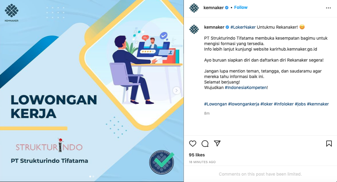 Info PT Strukturindo Tifatama buka loker April 2022.