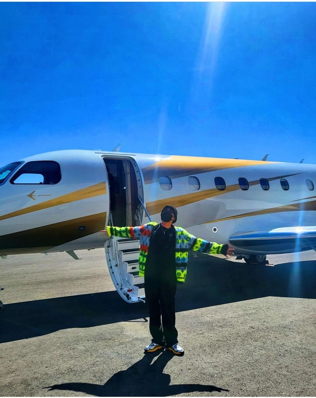 J-Hope tiba di Las Vegas, Nevada, Amerika Serikat./Instagram/@uarmyhope