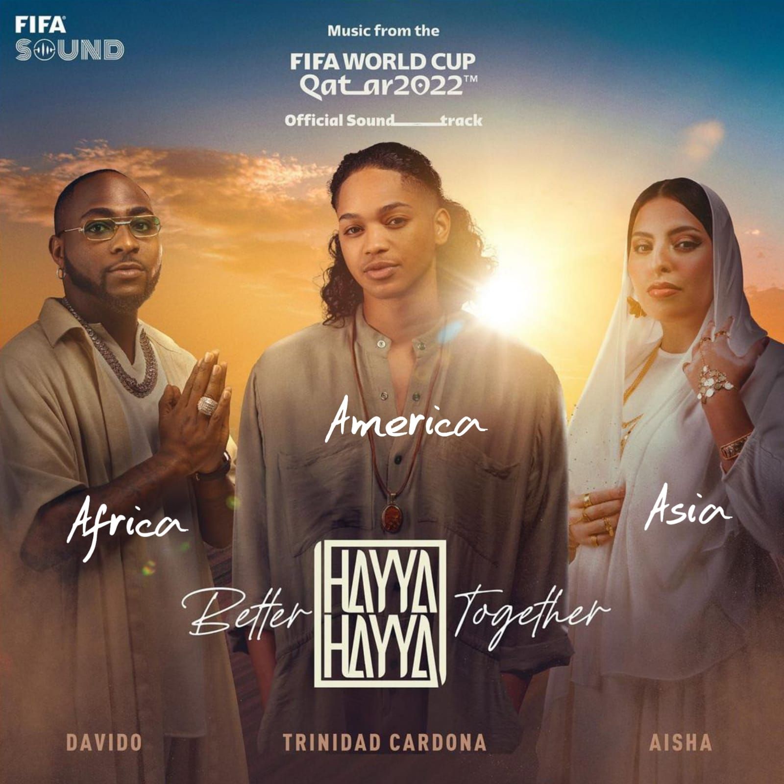 Potret 3 penyanyi soundtrack Piala Dunia 2022 Qatar yang berasal dari 3 benua berbeda/Instagram @aishaofcl