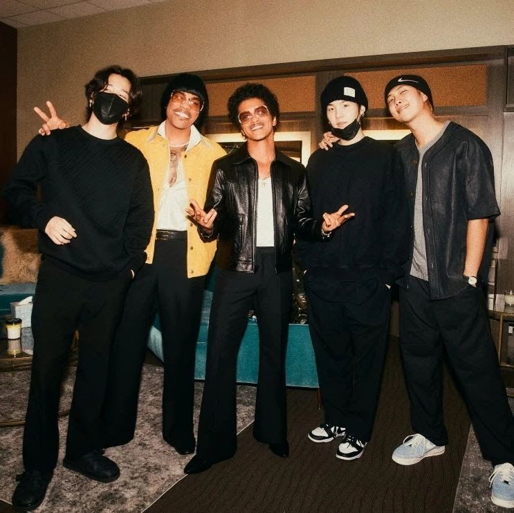 BTS and Silk Sonic (Bruno Mars and Anderson .Paak) | @rkive/ Instagram  