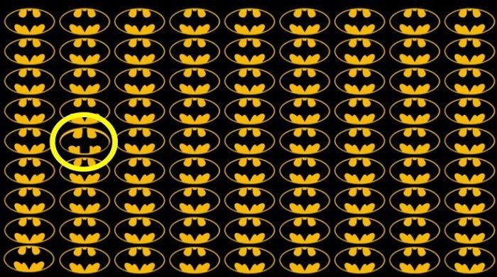 Jawaban logo Batman dalam tes fokus.