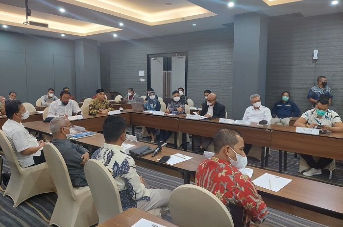 Focus Group Discussion (FGD) 'Tantangan dan Peluang Participating Interest (PI) 10 Persen Wilayah Kerja B, Kabupaten Aceh Utara', di Hotel Kriyad, Banda Aceh, Rabu 6 April 2022./dok.IST